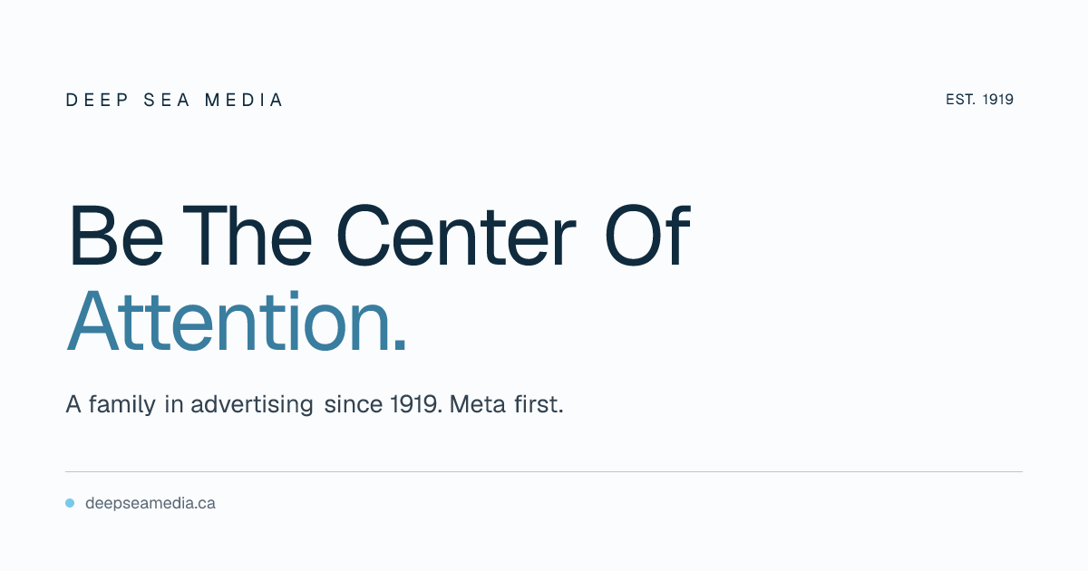 Deep Sea Media, AI and advertising agency. A family since 1919.